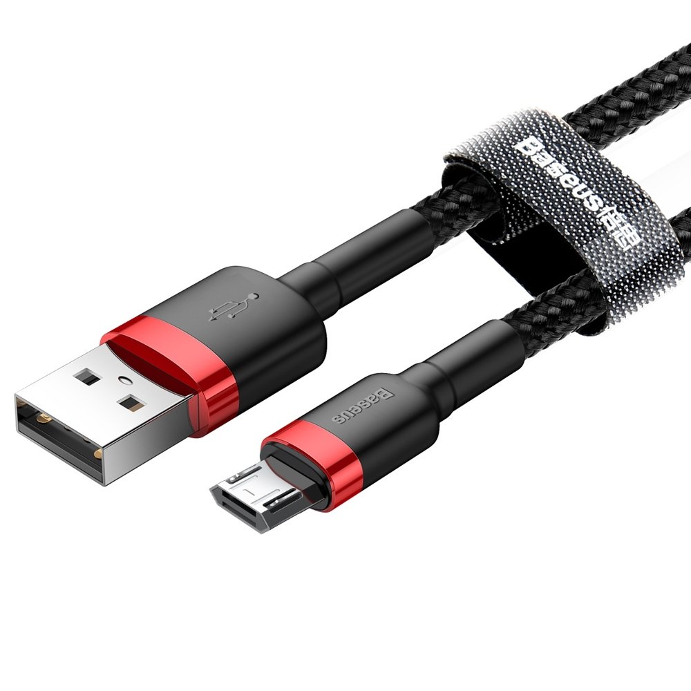 Kabel za Prijenos Podataka i Punjenje USB-A - microUSB Baseus Cafule, 18W, 2m, Crveni