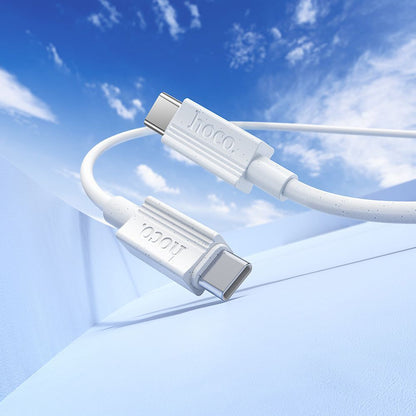 Kabel za podatke i punjenje USB-C - USB-C HOCO X107, 60W, 1m, Bijeli