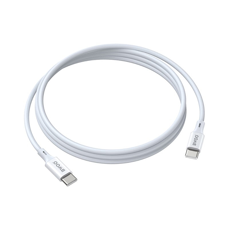 Kabel za podatke i punjenje USB-C - USB-C BWOO X282, 60W, 1m, Bijeli
