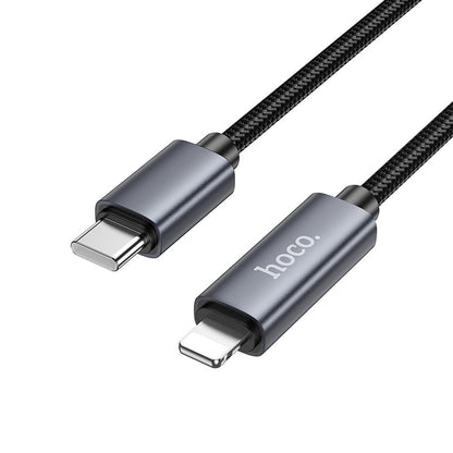 Kabel za podatke i punjenje USB-C - Lightning HOCO Display X112, 27W, 1m, Crni