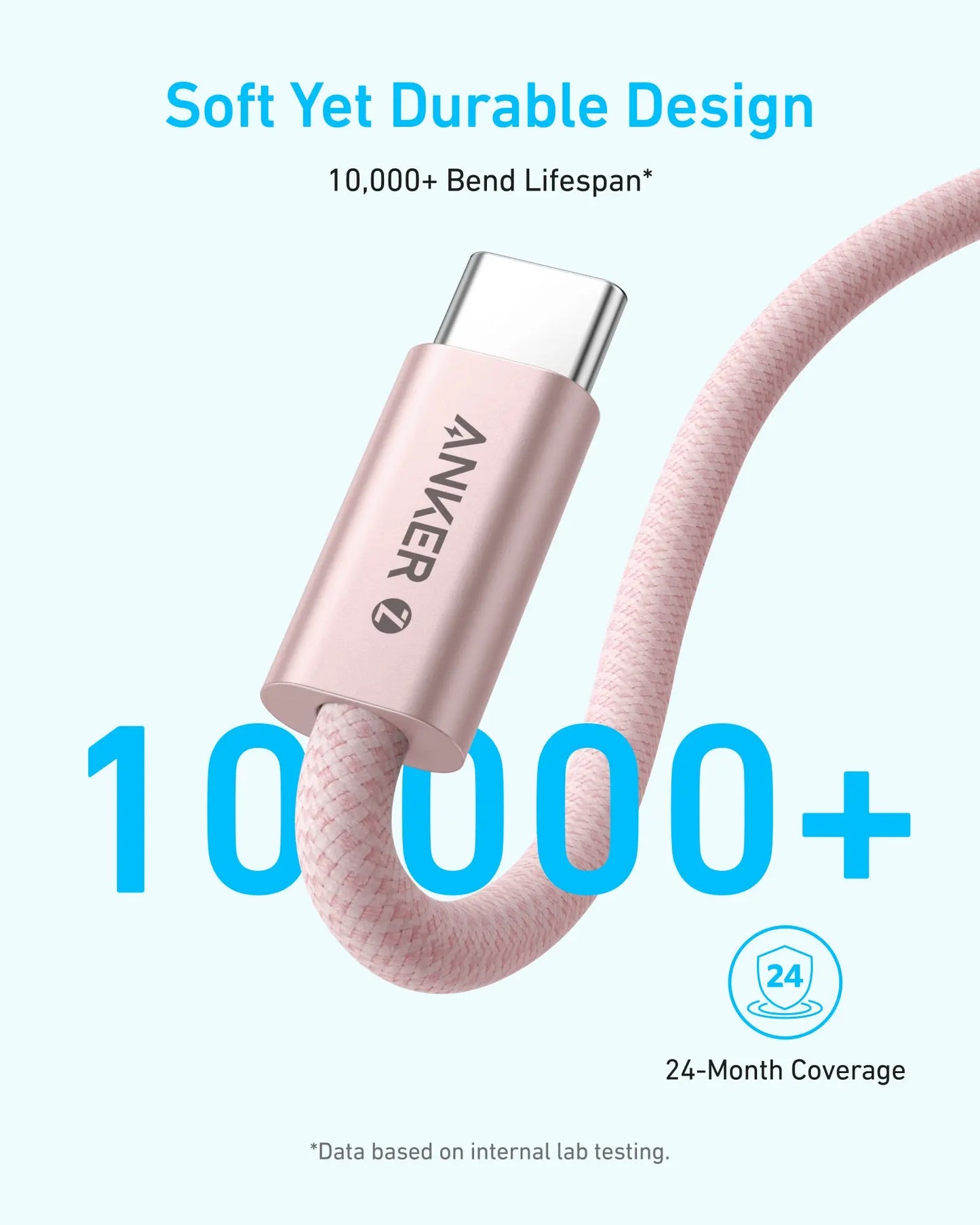 Kabel za podatke i punjenje USB-C - USB-C Anker Zolo, 240W, 1m, Crni A8060H11