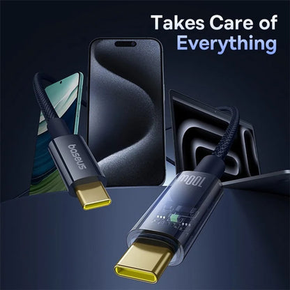 Kabel za podatke i punjenje USB-C - USB-C Baseus Explorer, 100W, 1m, Tamnoplavi P10319704321-00