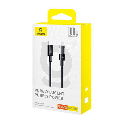 Kabel za prijenos podataka i punjenje USB-C - USB-C Baseus Gem, 100W, 1m, Crni P10373000111-00
