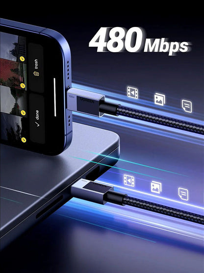 Kabel za podatke i punjenje USB-C - USB-C UGREEN L512, 100W, 3m, Siva