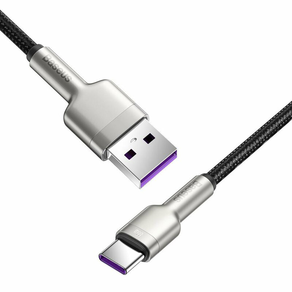 Kabel za podatke i punjenje USB-A - USB-C Baseus Cafule Metal Series, 66W, 0.25m, Crni CAKF000001