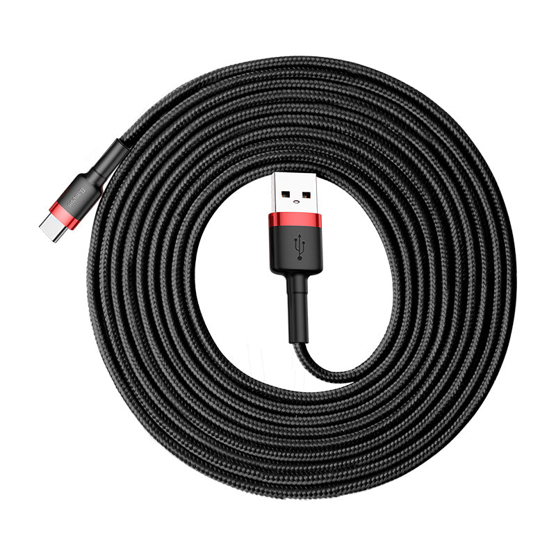 USB-A - USB-C Baseus Cafule kabel za podatke i punjenje, 18W, 3m, Crvena CATKLF-U91