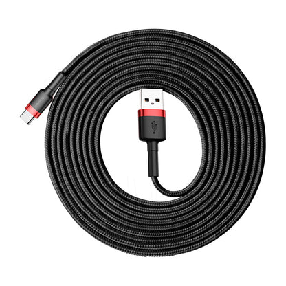 USB-A - USB-C Baseus Cafule kabel za podatke i punjenje, 18W, 3m, Crvena CATKLF-U91