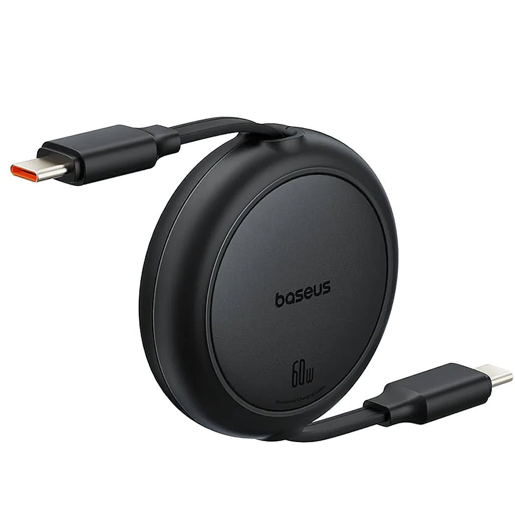 Kabel za podatke i punjenje USB-C - USB-C Baseus Free2Pull Mini Retractable, 60W, 1m, Crni P10364500111-01