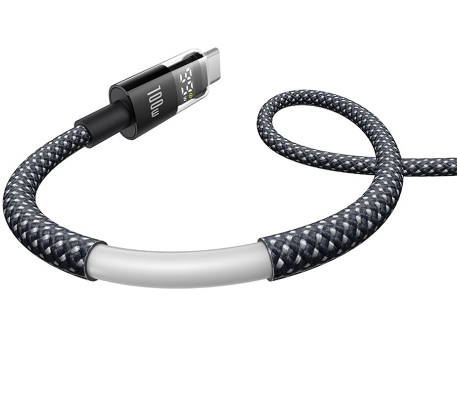 Kabel za podatke i punjenje USB-A - USB-C Baseus Display 2, 100W, 1m, Crni P10382701121-00