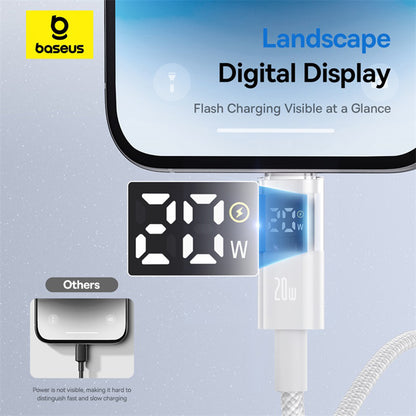 Kabel za podatke i punjenje USB-C - Lightning Baseus Display 2, 20W, 1m, Bijeli P10382703211-00