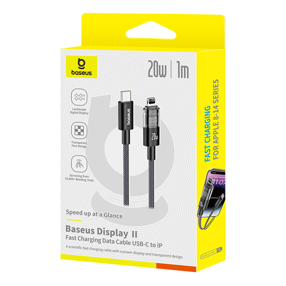 Kabel za podatke i punjenje USB-C - Lightning Baseus Display 2, 20W, 2m, Crni P10382703121-01