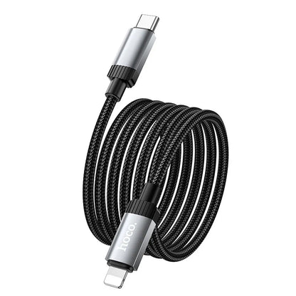 USB-C - Lightning HOCO X117 kabel za prijenos podataka i punjenje, 27W, 1m, Crna