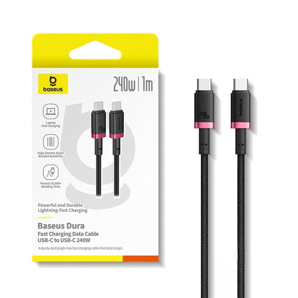 Kabel za podatke i punjenje USB-C - USB-C Baseus Dura Series, 240W, 1m, Crvena P10377803U03-01