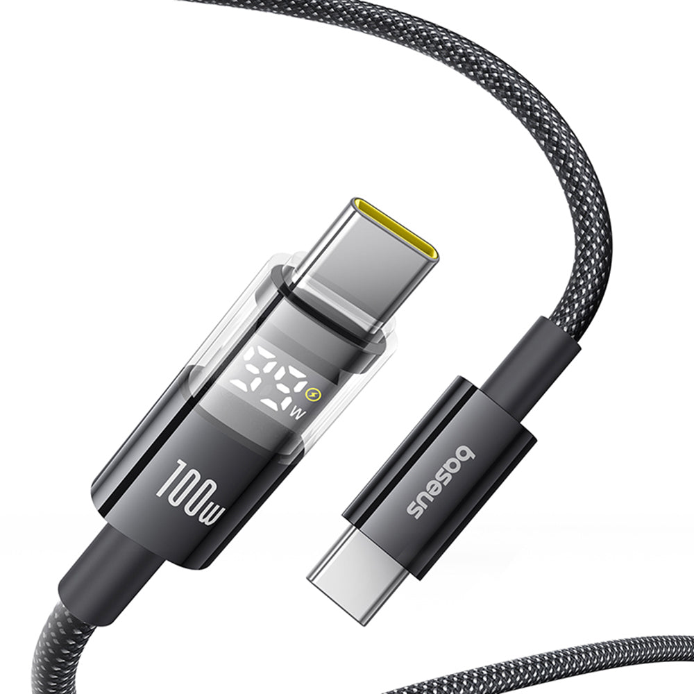 Kabel za prijenos podataka i punjenje USB-C - USB-C Baseus Display 2, 100W, 1m, Crni P10382702121-00
