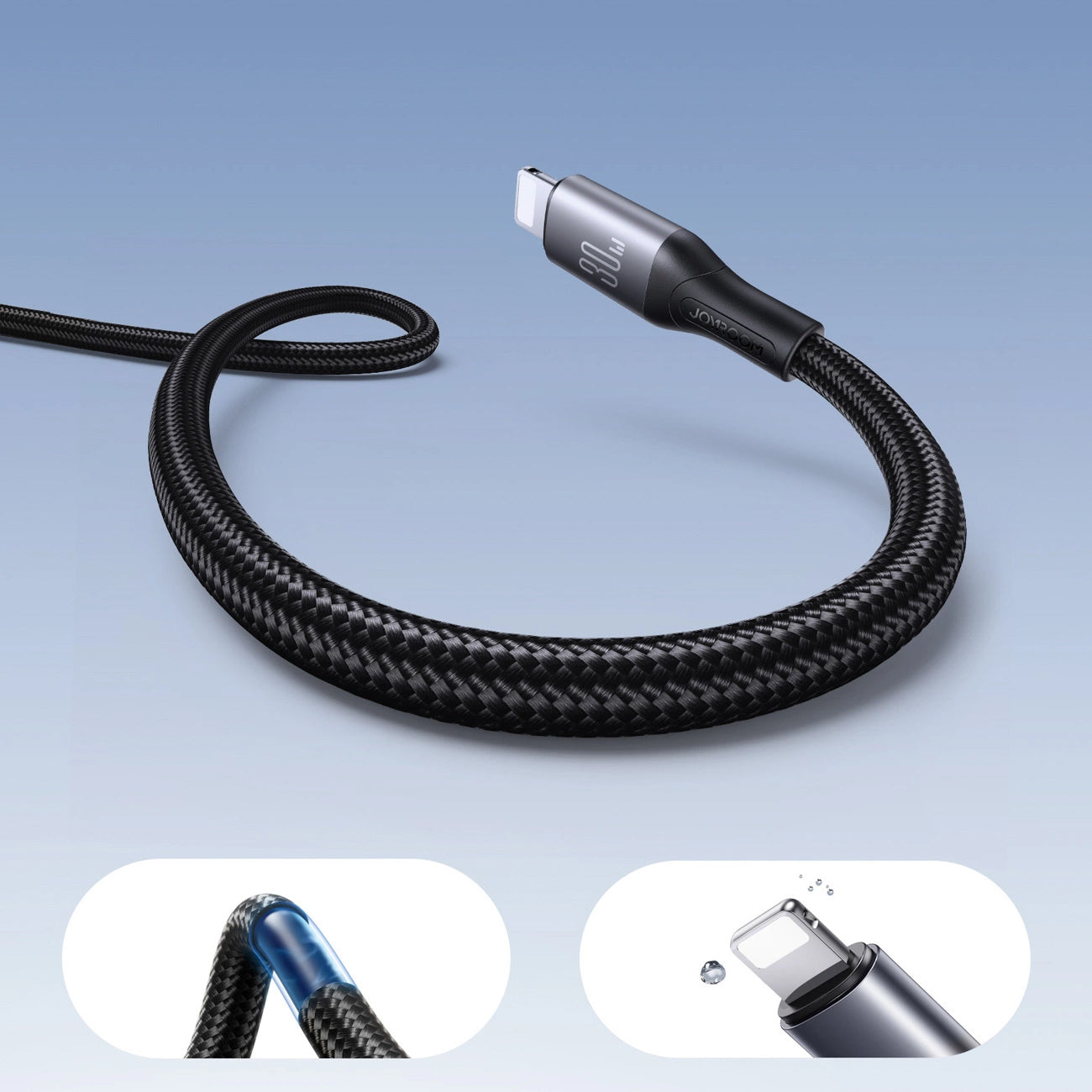 Kabel za podatke i punjenje USB-C - Lightning Joyroom S-A28 Flash, 30W, 1m, Crni