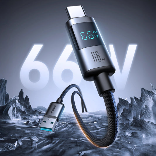 Kabel za podatke i punjenje USB-A - USB-C Joyroom S-A16 Pro Prism Display, 66W, 1.2m, Crni