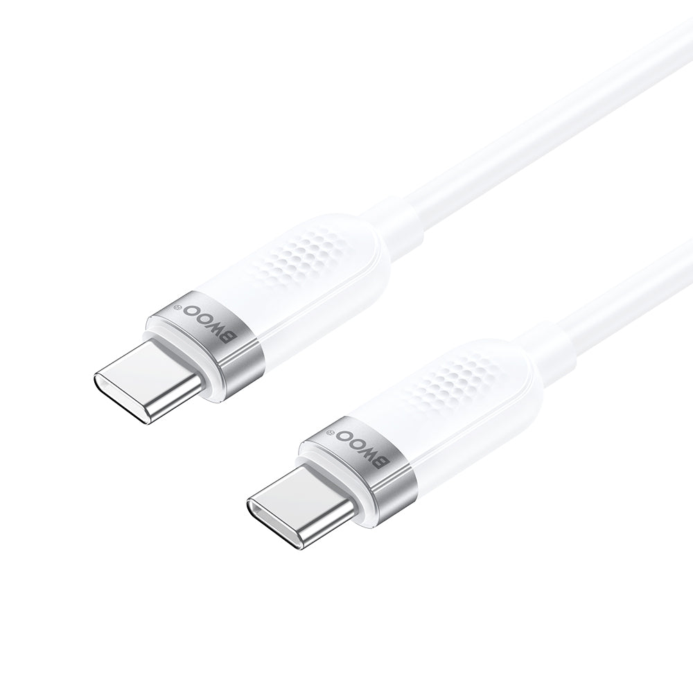 Kabel za podatke i punjenje USB-C - USB-C BWOO BO-X315C, 100W, 1m, Bijeli