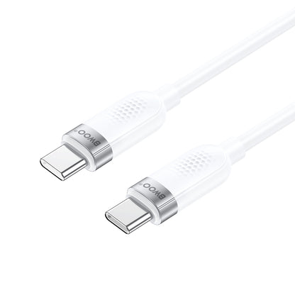 Kabel za podatke i punjenje USB-C - USB-C BWOO BO-X315C, 100W, 1m, Bijeli