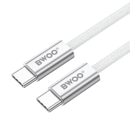 USB-C kabel za punjenje i prijenos podataka BWOO BO-X317C, 240W, 1m, Bijeli