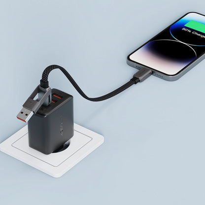 Kabel za podatke i punjenje USB-C - USB-A / USB-C Acefast C13-05, 60W, 0.2m, Crni