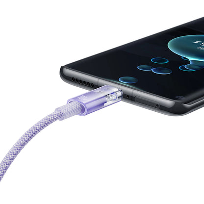 Kabel za podatke i punjenje USB-A - USB-C Baseus Explorer, 100W, 1m, Ljubičasti CATS010405
