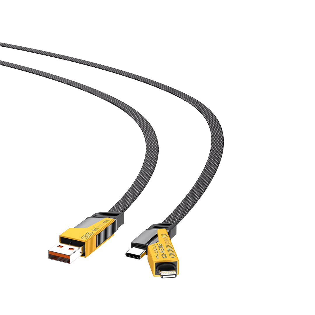 Kabel za podatke i punjenje USB-A / USB-C - Lightning / USB-C XO Design NB283, 60W, 1m, Sivi