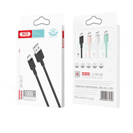 Kabel za podatke i punjenje USB-A - USB-C XO Design NB156, 60W, 1m, Bijeli