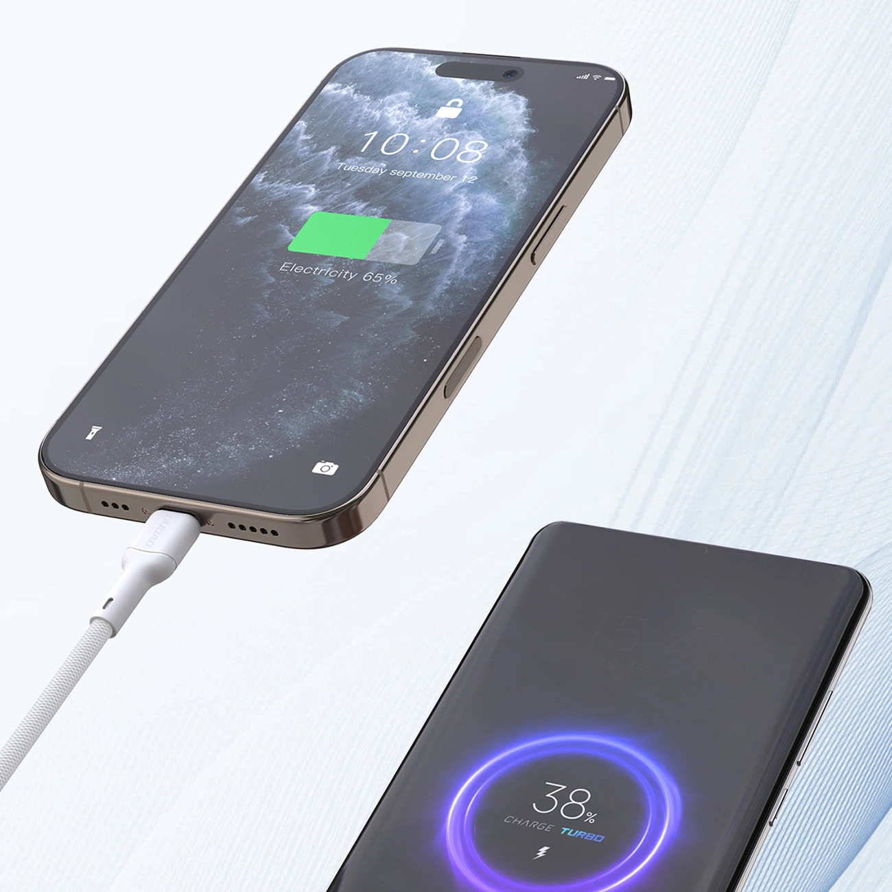 Kabel za podatke i punjenje USB-C - USB-C Dudao L9C Max, 240W, 2m, Bijeli