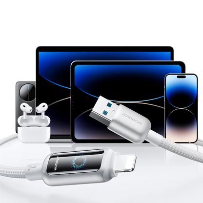 Kabel za podatke i punjenje USB-A - Lightning Joyroom S-A55 StarFlight Display, 18W, 1.2m, Bijeli