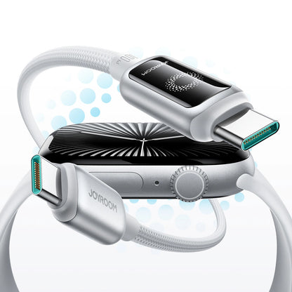 Kabel za podatke i punjenje USB-C - USB-C Joyroom S-A55 StarFlight Display, 100W, 1.2m, Bijeli