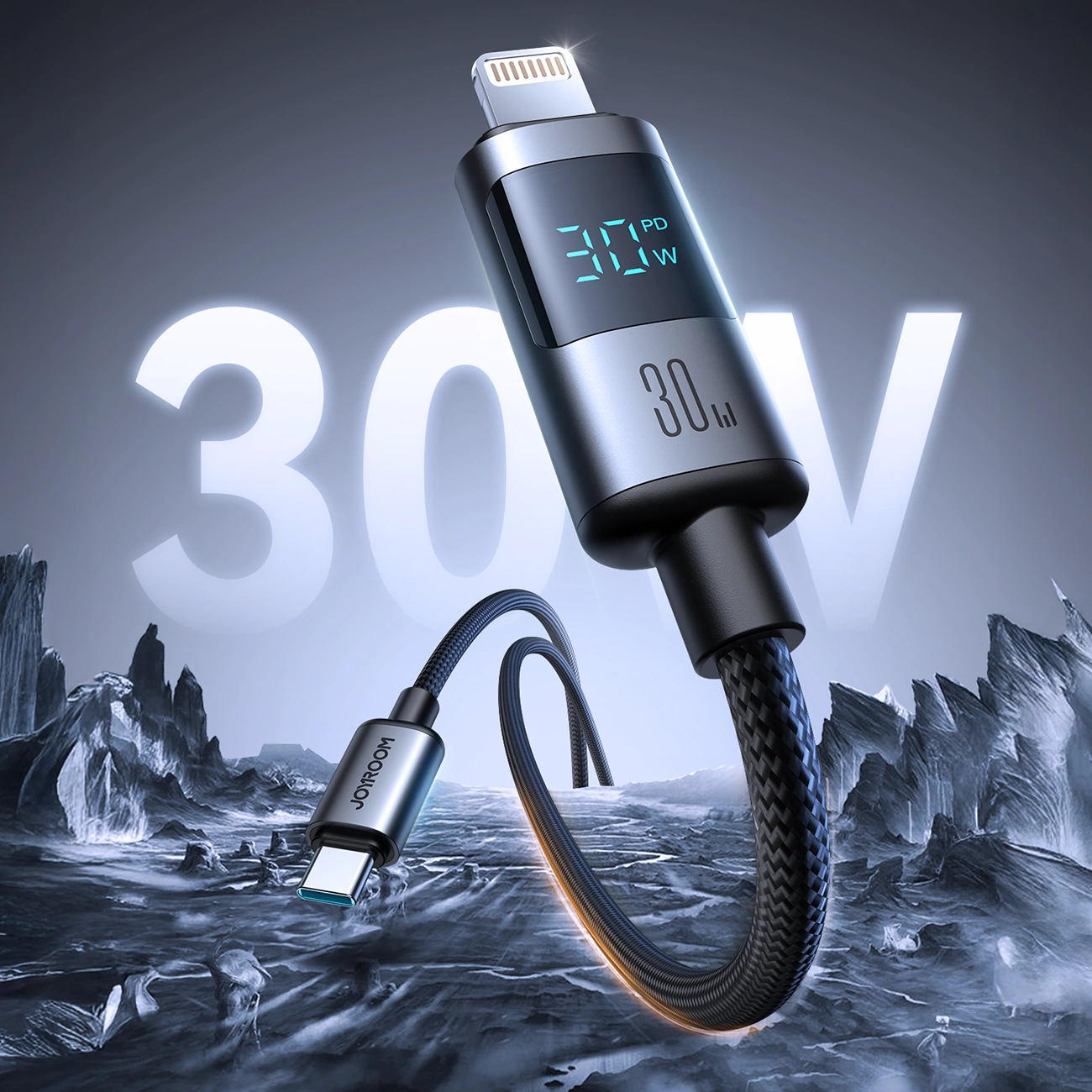 Kabel za podatke i punjenje USB-C - Lightning Joyroom S-A16 Pro Prism Display, 30W, 1.2m, Crni