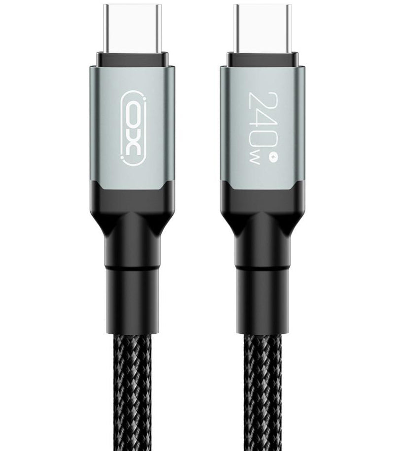 Kabel za podatke i punjenje USB-C - USB-C XO Design NB-Q264B, 240W, 2m, Crni