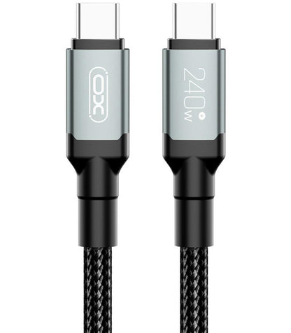 Kabel za podatke i punjenje USB-C - USB-C XO Design NB-Q264A, 240W, 1m, Crni