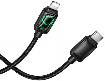 Kabel za podatke i punjenje USB-C - Lightning HOCO U146, 30W, 1.2m, Crni