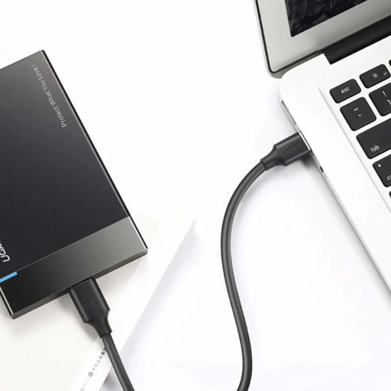 Kabel za podatke i punjenje USB-A - USB-C UGREEN US184, 18W, 0.5m, Crni