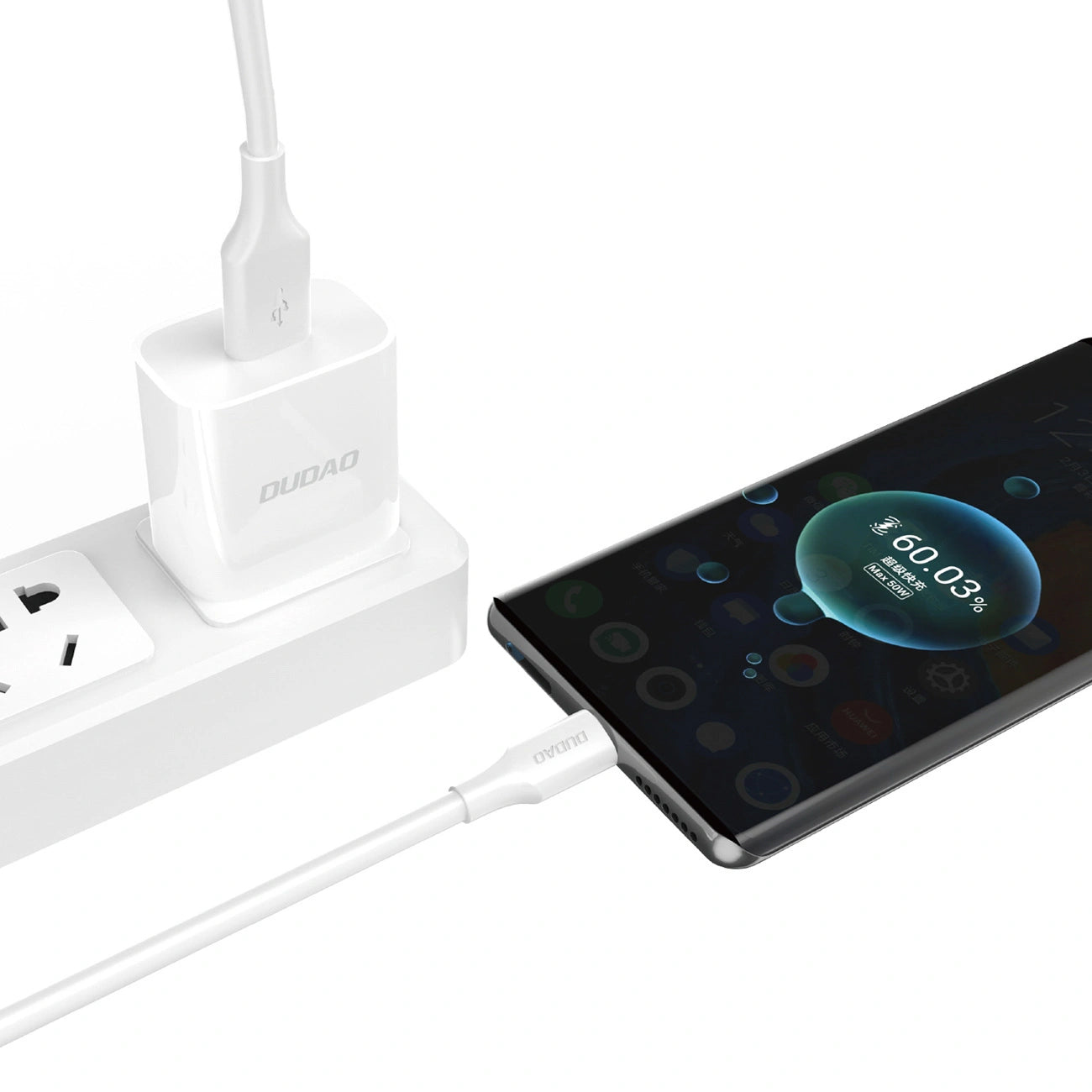 Kabel za podatke i punjenje USB-A - microUSB Dudao L2SM, 18W, 1.2m, Bijeli