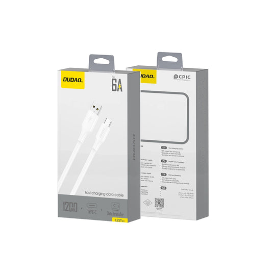 Kabel za podatke i punjenje USB-A - USB-C Dudao L2sT, 60W, 1.2m, Bijeli