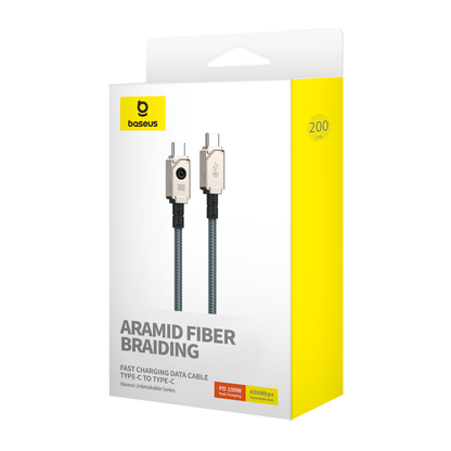 Kabel za prijenos podataka i punjenje USB-C - USB-C Baseus Unbreakable, 100W, 2m, Bijeli P10355800221-01