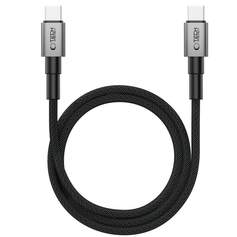 Kabel za podatke i punjenje USB-C - USB-C Tech-Protect Ultraboost DNA MagTwist, 100W, 2m, Sivi