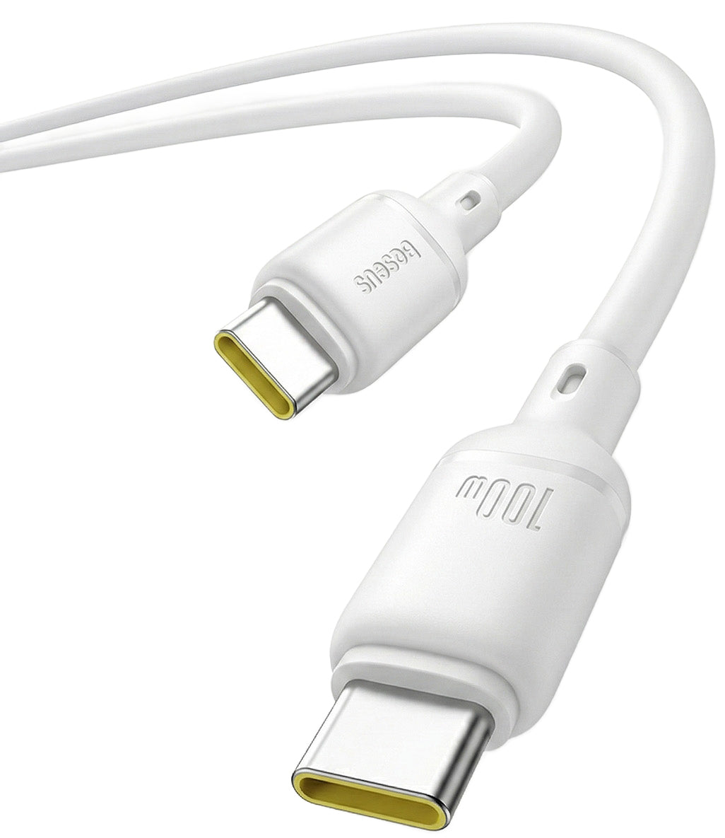 Kabel za podatke i punjenje USB-C - USB-C Baseus Silky, 100W, 1m, Bijeli P10377704213-00