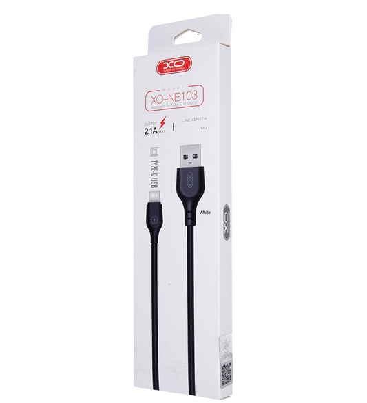 Kabel za podatke i punjenje USB-A - USB-C XO Design NB103, 18W, 2m, Crni