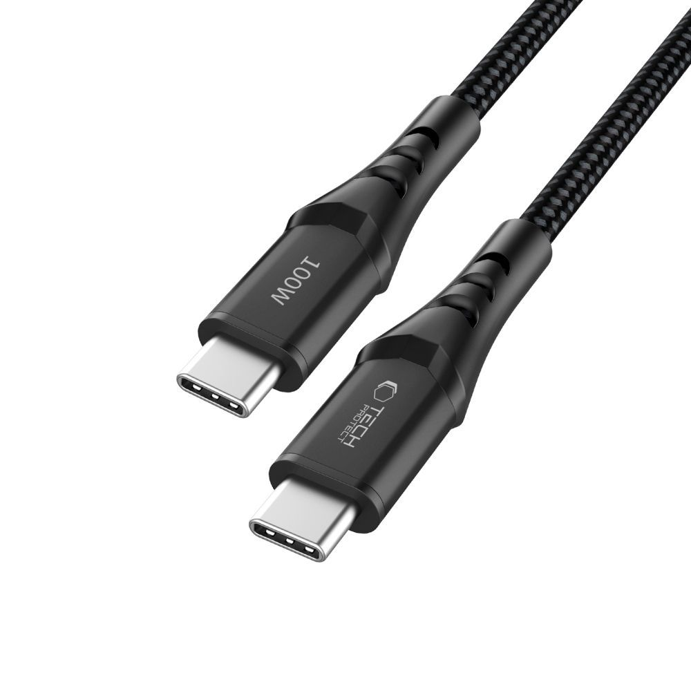 USB-C kabel za prijenos podataka i punjenje - USB-C Tech-Protect UB11T Ultraboost, 100W, 2m, Crna