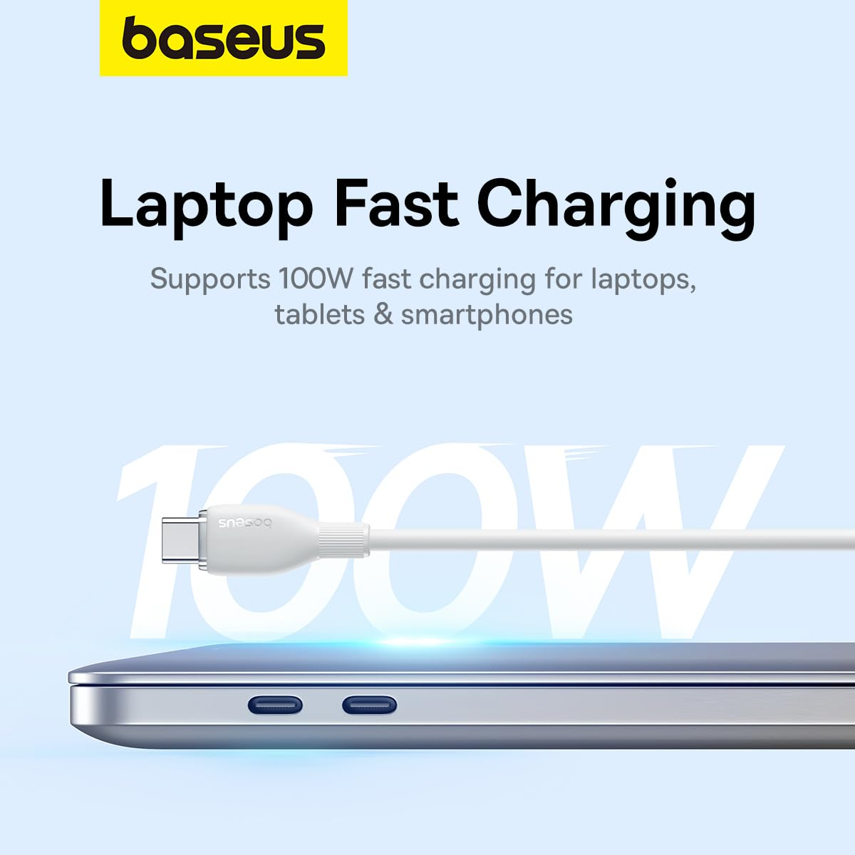 Kabel za Prijenos Podataka i Punjenje USB-C - USB-C Baseus Pudding, 100W, 1.2m, Bijeli P10355702221-00