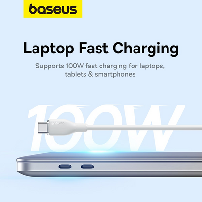 Kabel za Prijenos Podataka i Punjenje USB-C - USB-C Baseus Pudding, 100W, 1.2m, Bijeli P10355702221-00