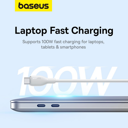 Kabel za Prijenos Podataka i Punjenje USB-C - USB-C Baseus Pudding, 100W, 1.2m, Bijeli P10355702221-00
