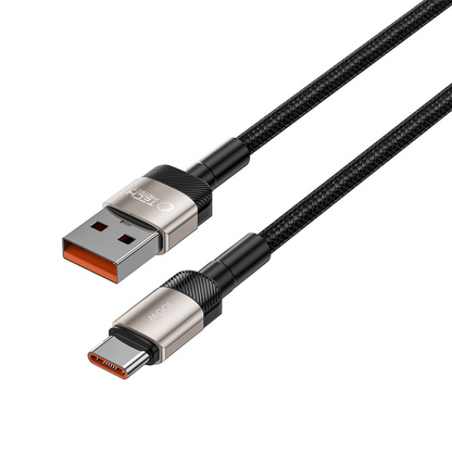 USB-A - USB-C kabel za prijenos podataka i punjenje Tech-Protect Ultraboost EVO, 100W, 1m, Srebrni