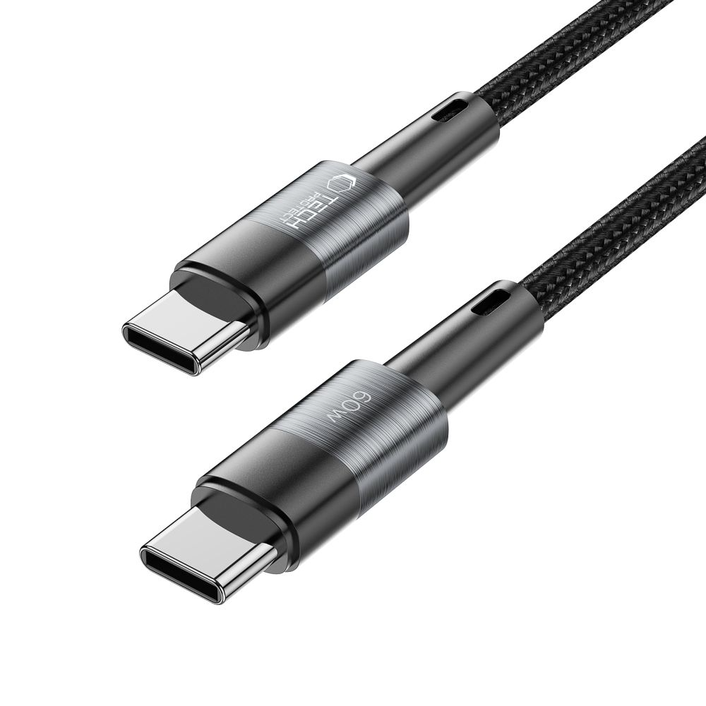 USB-C - USB-C kabel za prijenos podataka i punjenje Tech-Protect Ultraboost, 60W, 2m, Siva