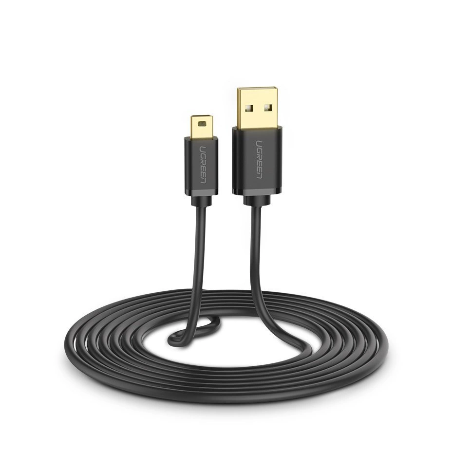 USB-A kabel za prijenos podataka i punjenje - miniUSB UGREEN US132, 3m, Crna