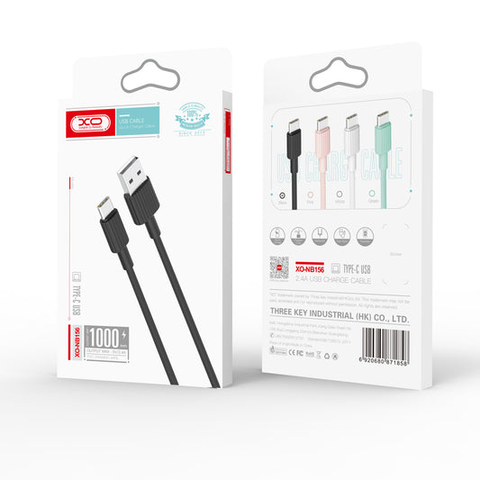 Kabel za podatke i punjenje USB-A - USB-C XO Design NB156, 18W, 1m, Crni