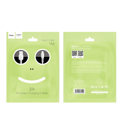Kabel za podatke i punjenje USB-A - USB-C HOCO X13 Easy, 18W, 1m, Crni